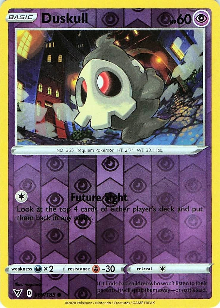 Duskull Reverse Holo (069/185) - Vivid Voltage