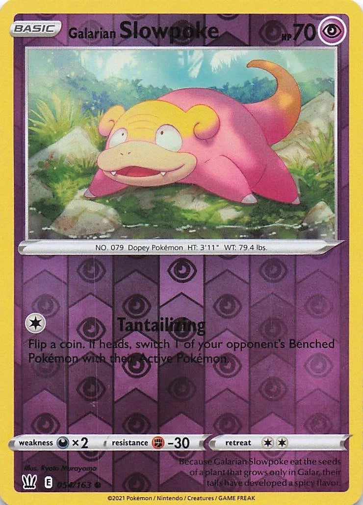 Galarian Slowpoke Reverse Holo (054/163) - Battle Styles