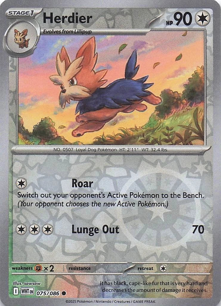 Herdier Reverse Holo (075/086) - White Flare