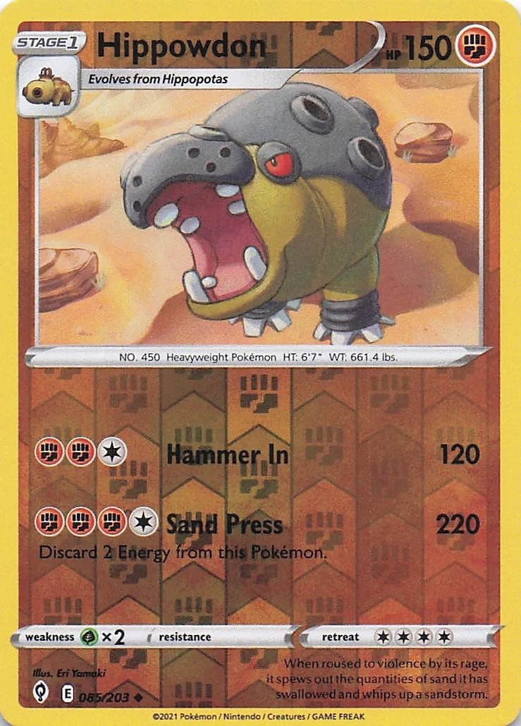 Hippowdon Reverse Holo (085/203) - Evolving Skies