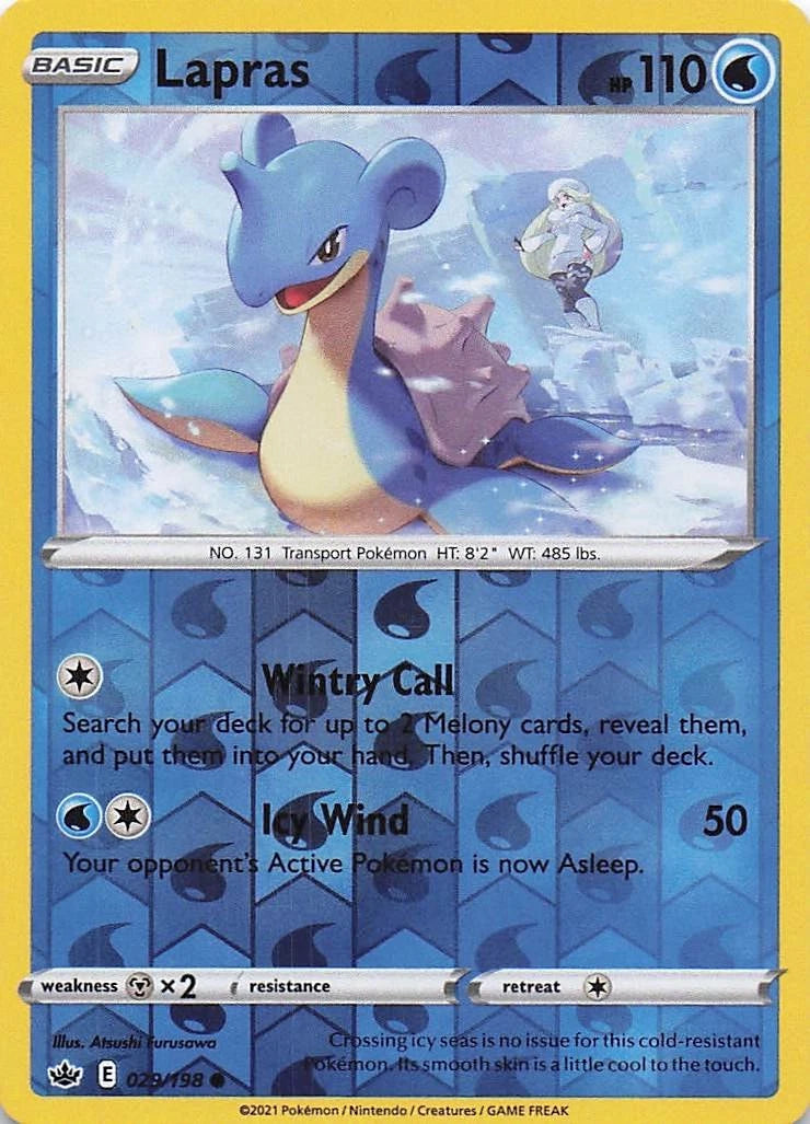 Lapras Reverse Holo (029/198) - Chilling Reign