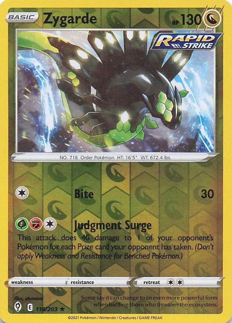 Zygarde Reverse Holo (118/203) - Evolving Skies
