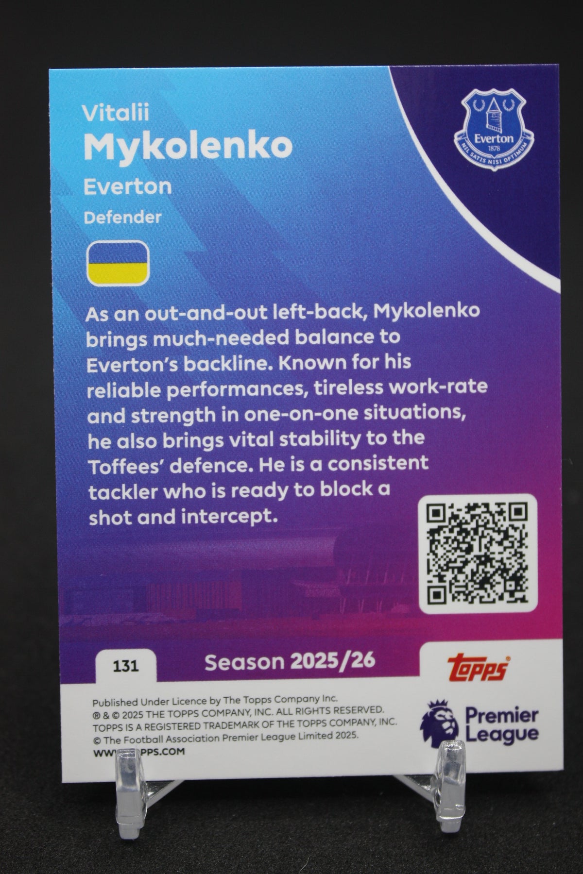 2025/26 Vitalij Mykolenko Everton #131