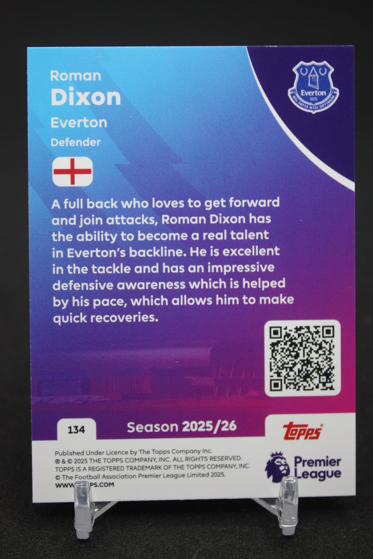 2025/26 Roman Dixon Everton RC #134