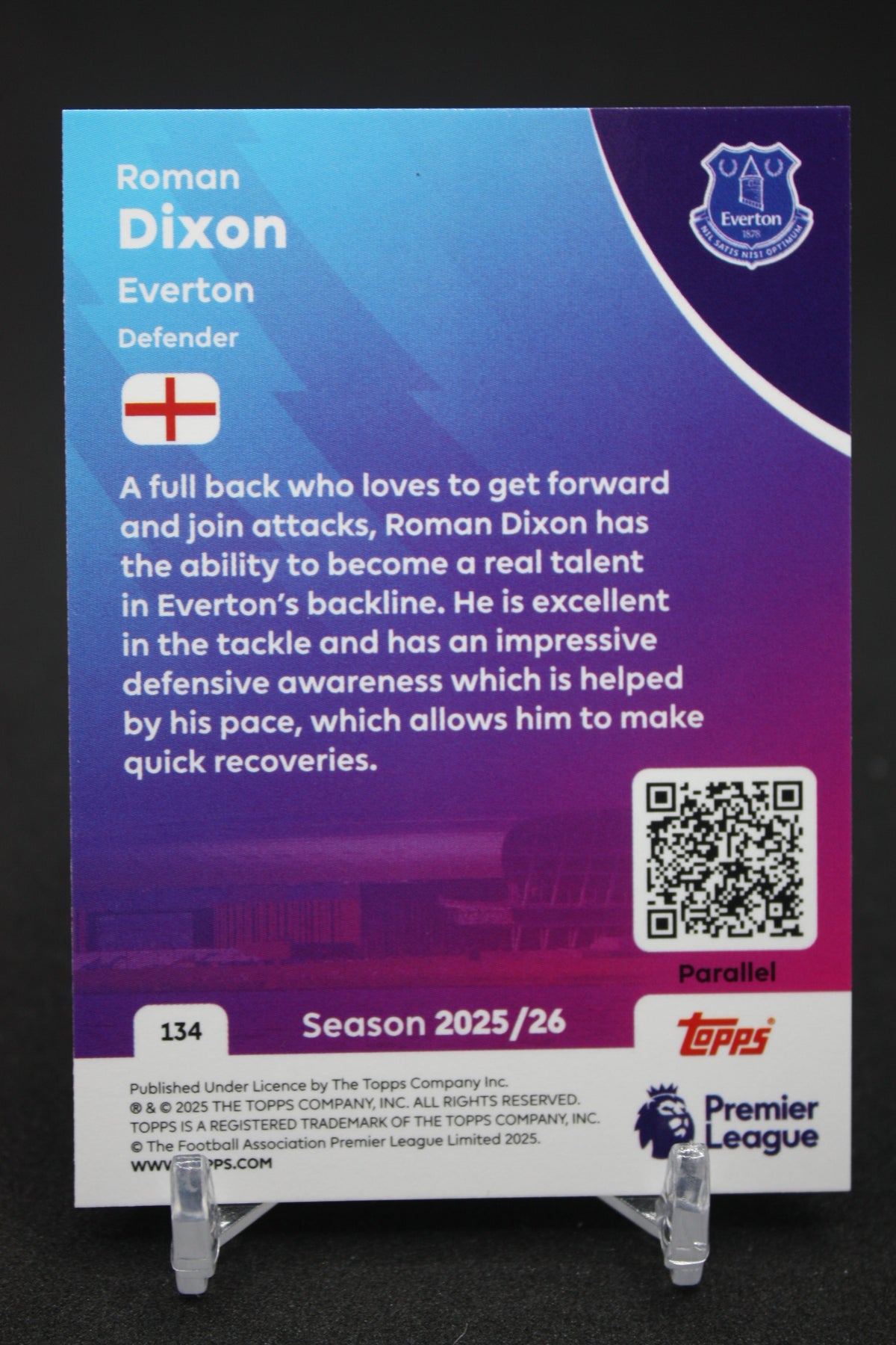 2025/26 Roman Dixon Everton RC Blue Parallels #134