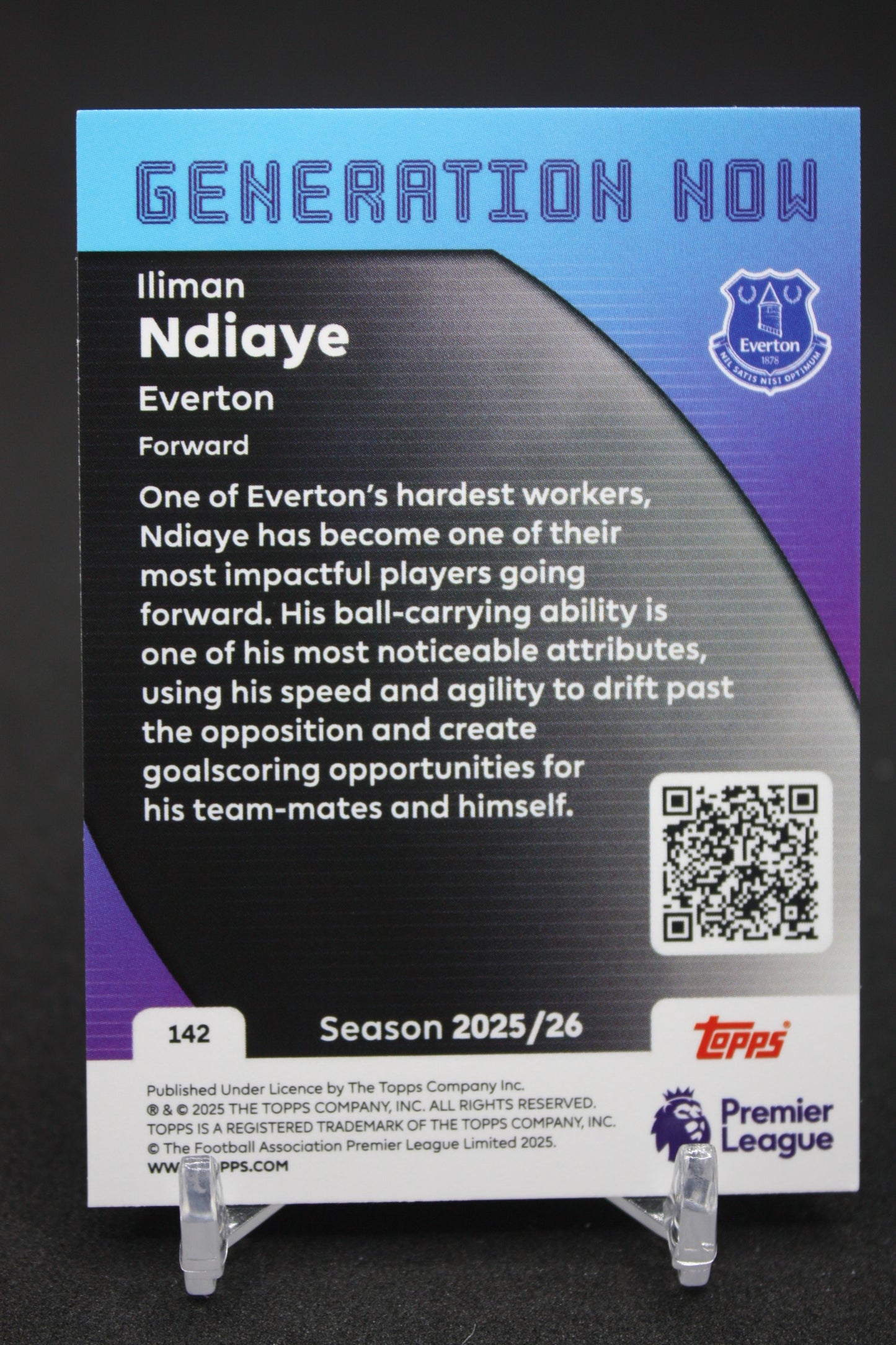 2025/26 Iliman Ndiaye Everton Generation Now #142
