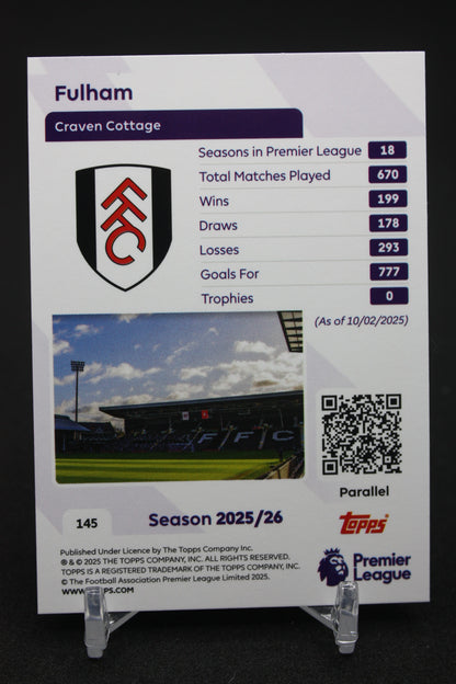 2025/26 Fulham Team Badge Blue Parallels #145