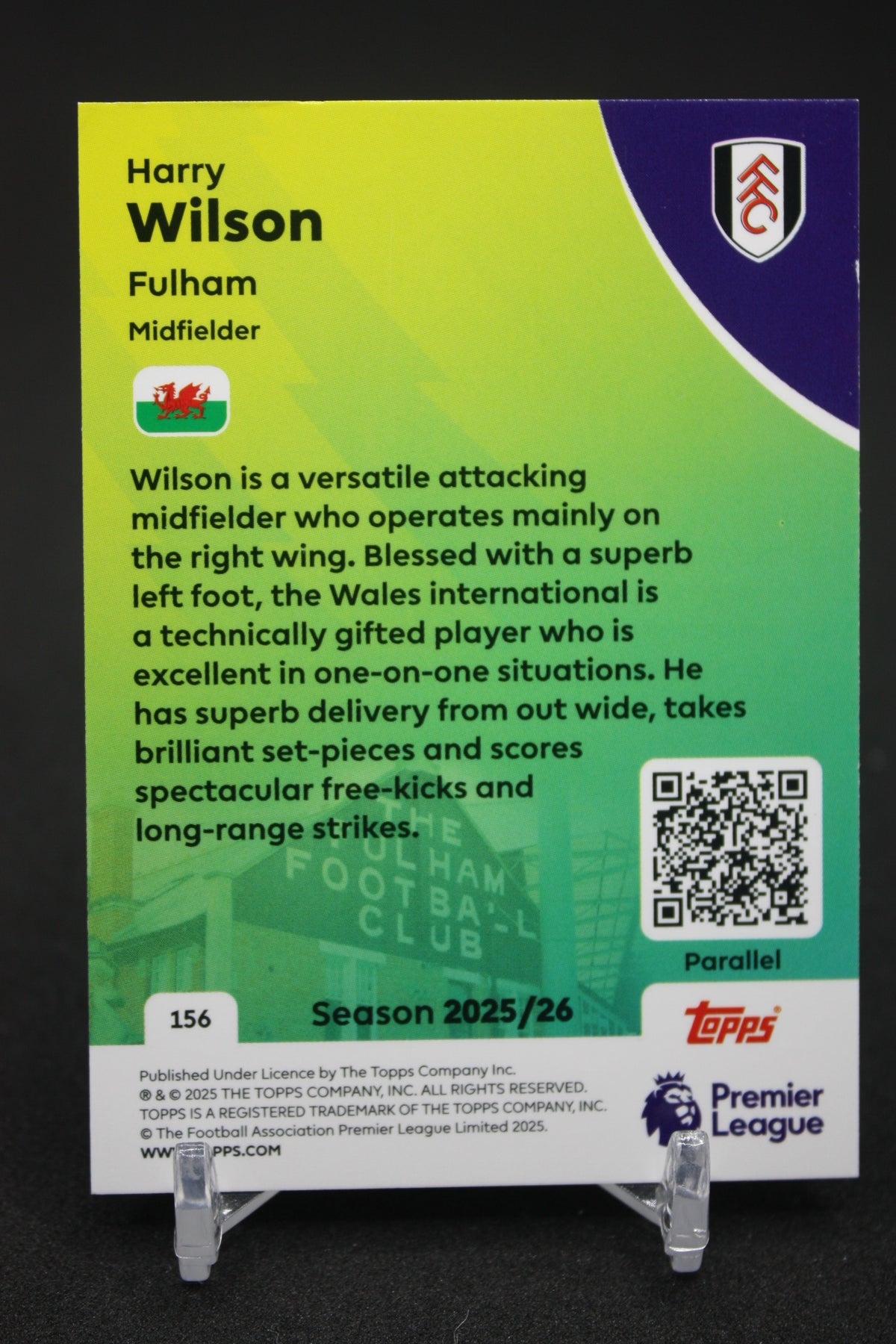 2025/26 Harry Wilson Fulham Green Parallels #156