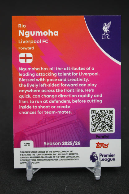 2025/26 Rio Ngumoha Liverpool FC RC Blue Parallels #172