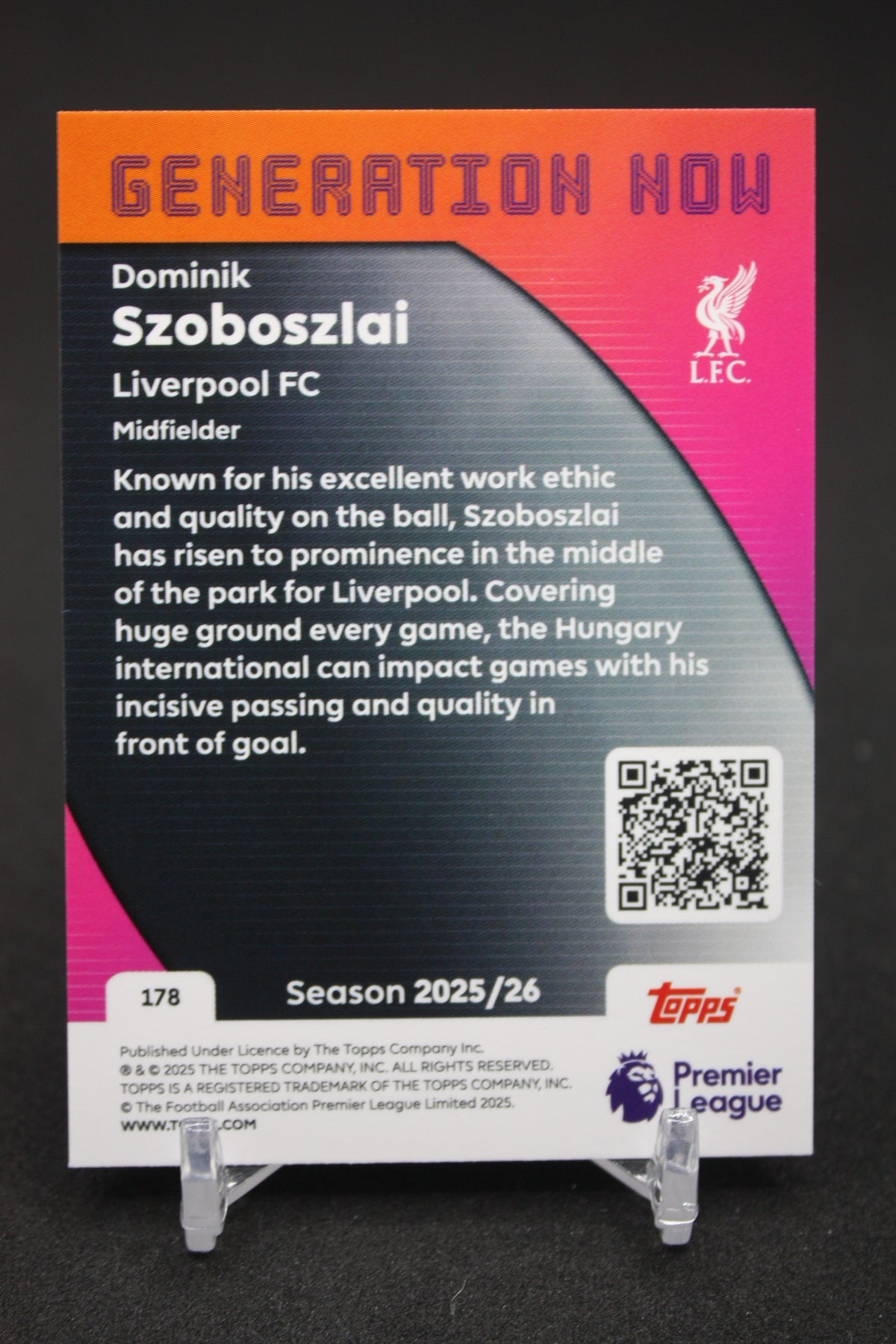 2025/26 Dominik Szoboszlai Liverpool FC Generation Now #178