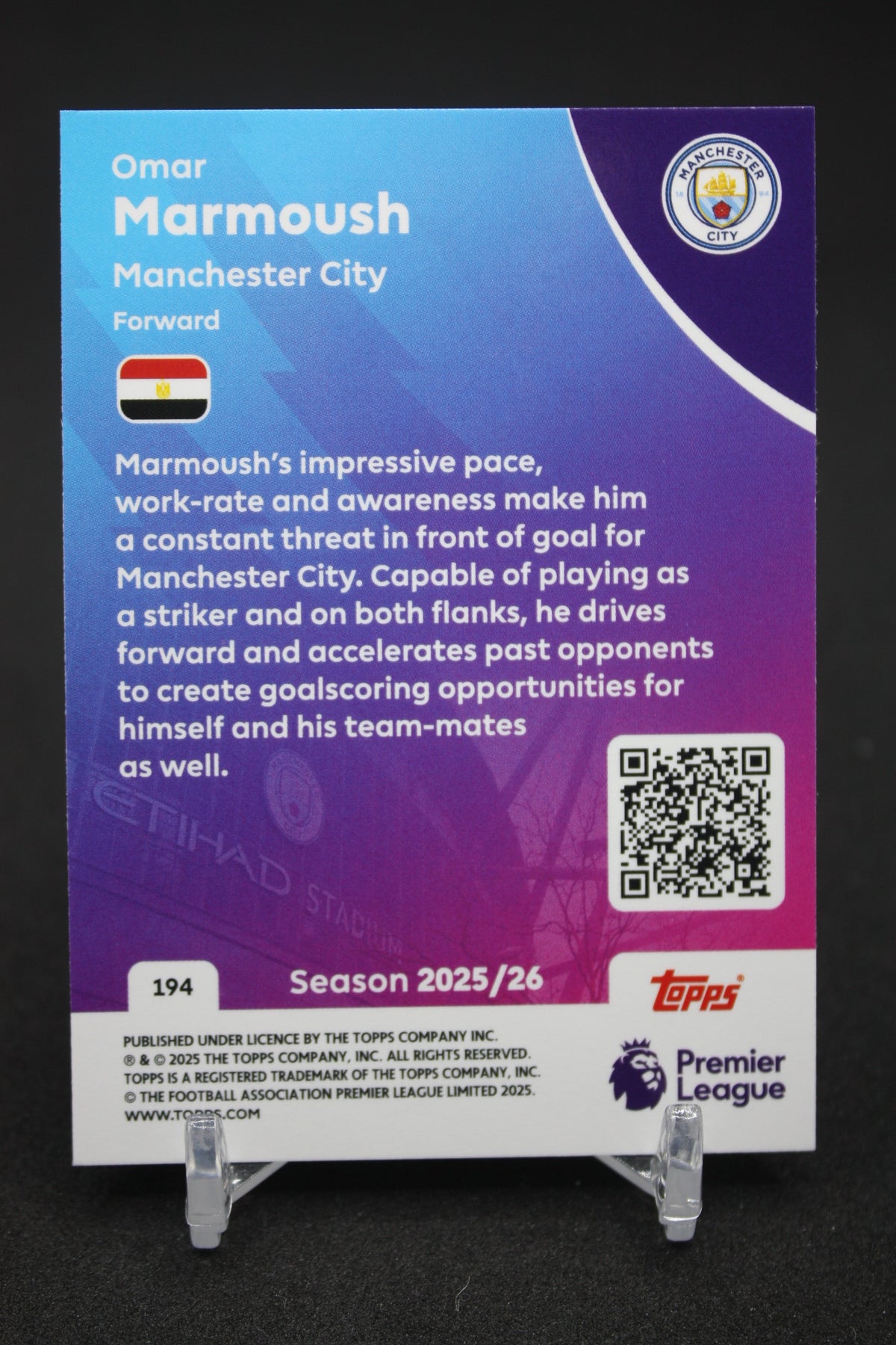 2025/26 Omar Marmoush Manchester City #194
