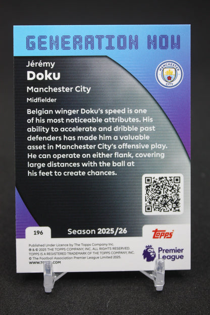 2025/26 Jérémy Doku Manchester City Generation Now #196