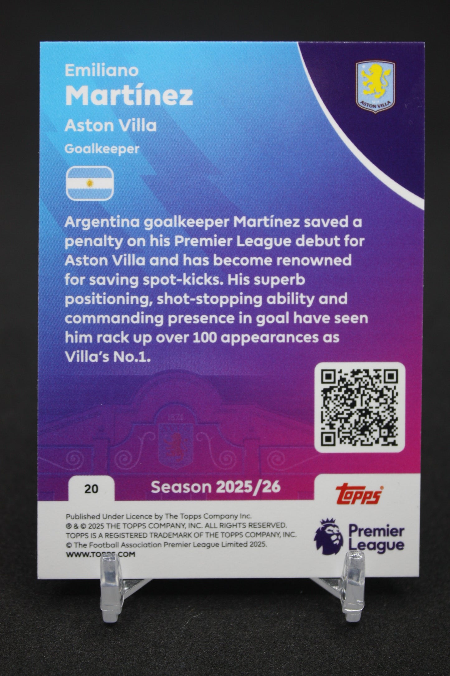 2025/26 Emiliano Martínez Aston Villa #20