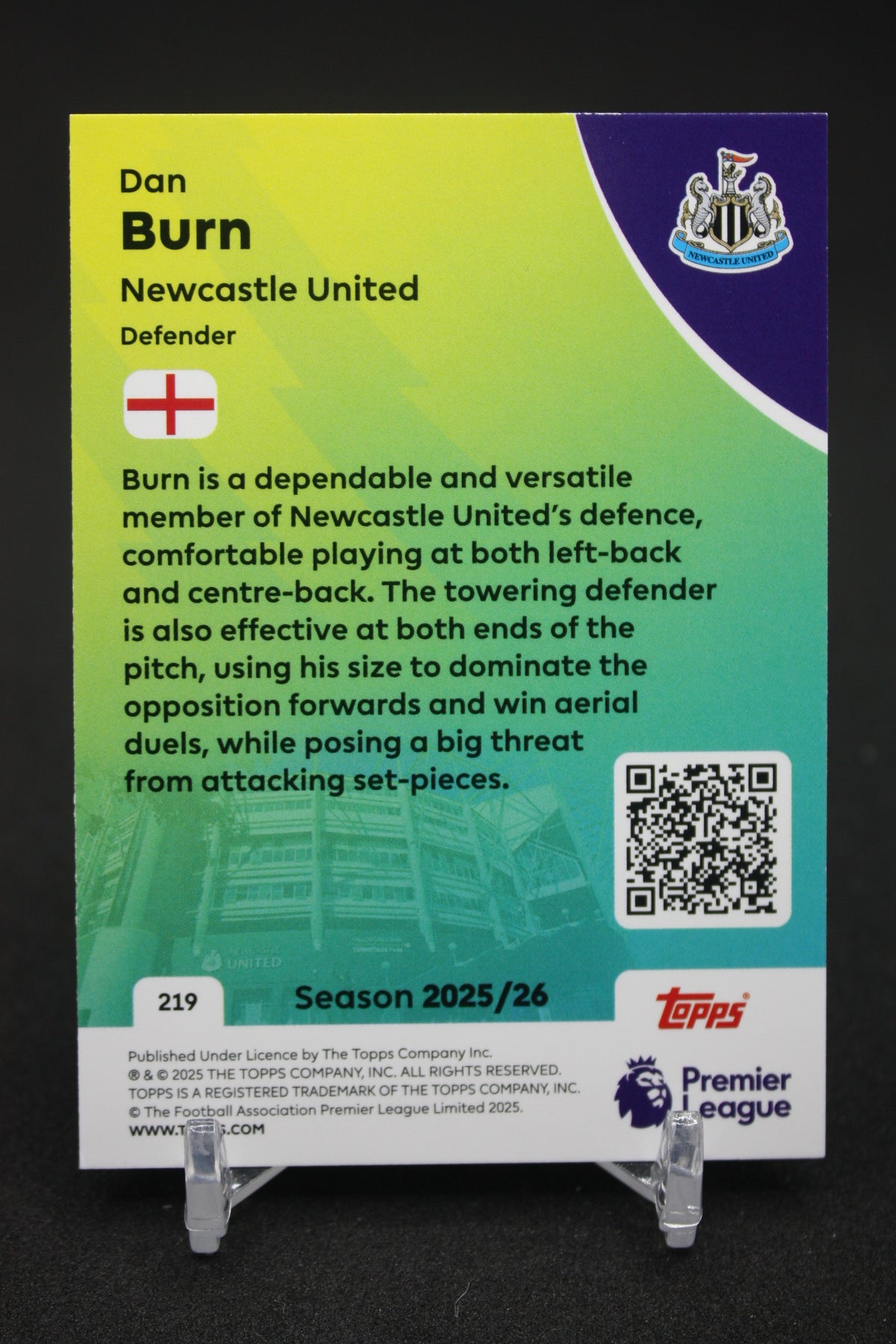 2025/26 Dan Burn Newcastle United #219