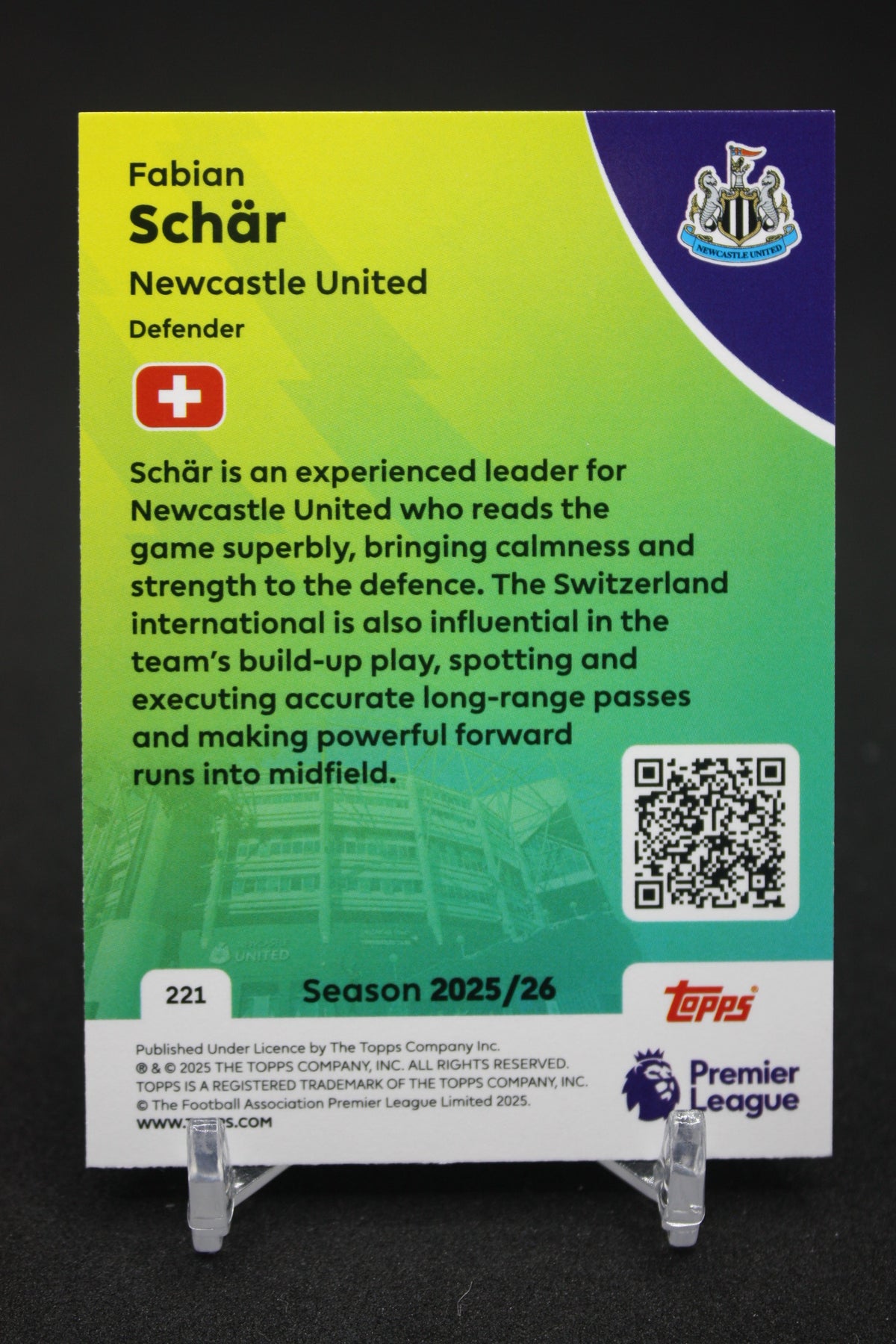 2025/26 Fabian Schär Newcastle United #221