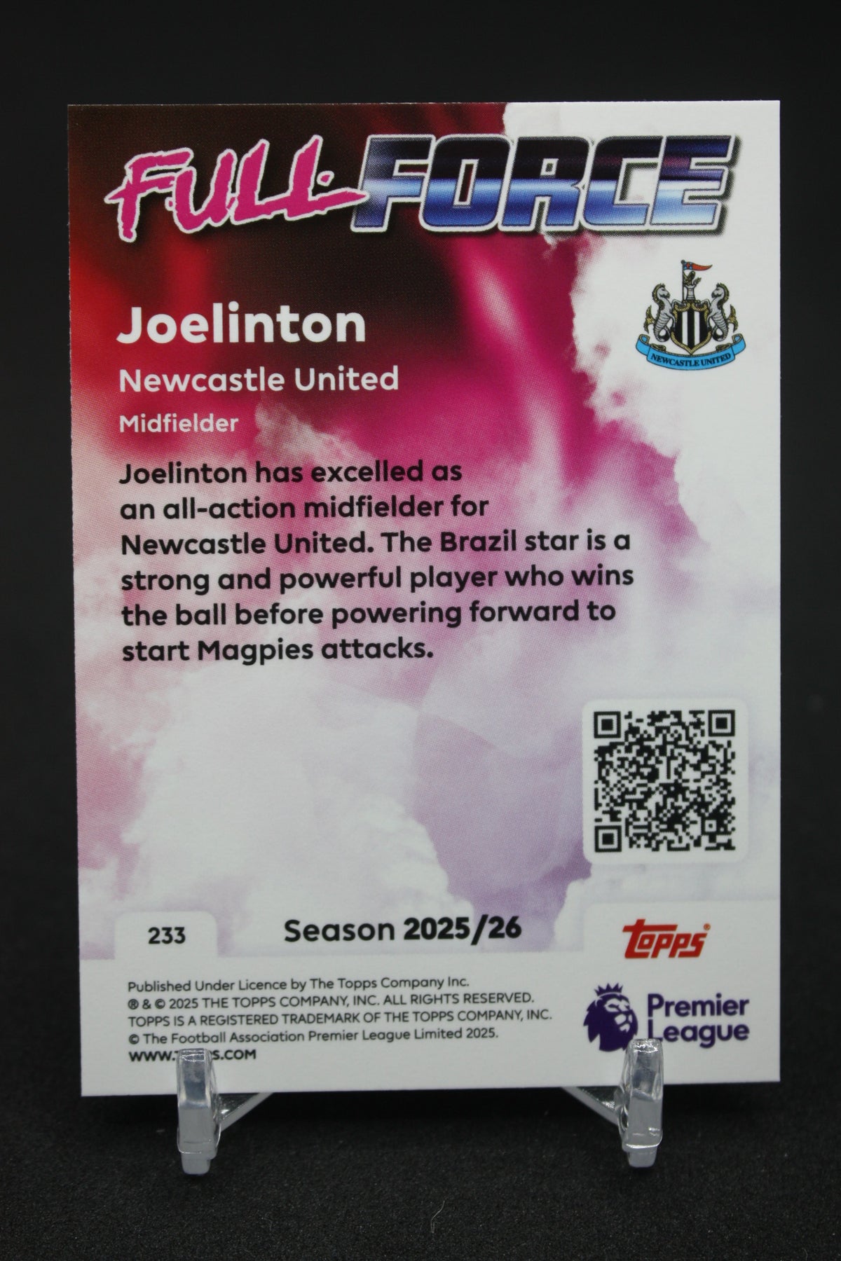 2025/26 Joelinton Newcastle United Full Force #233