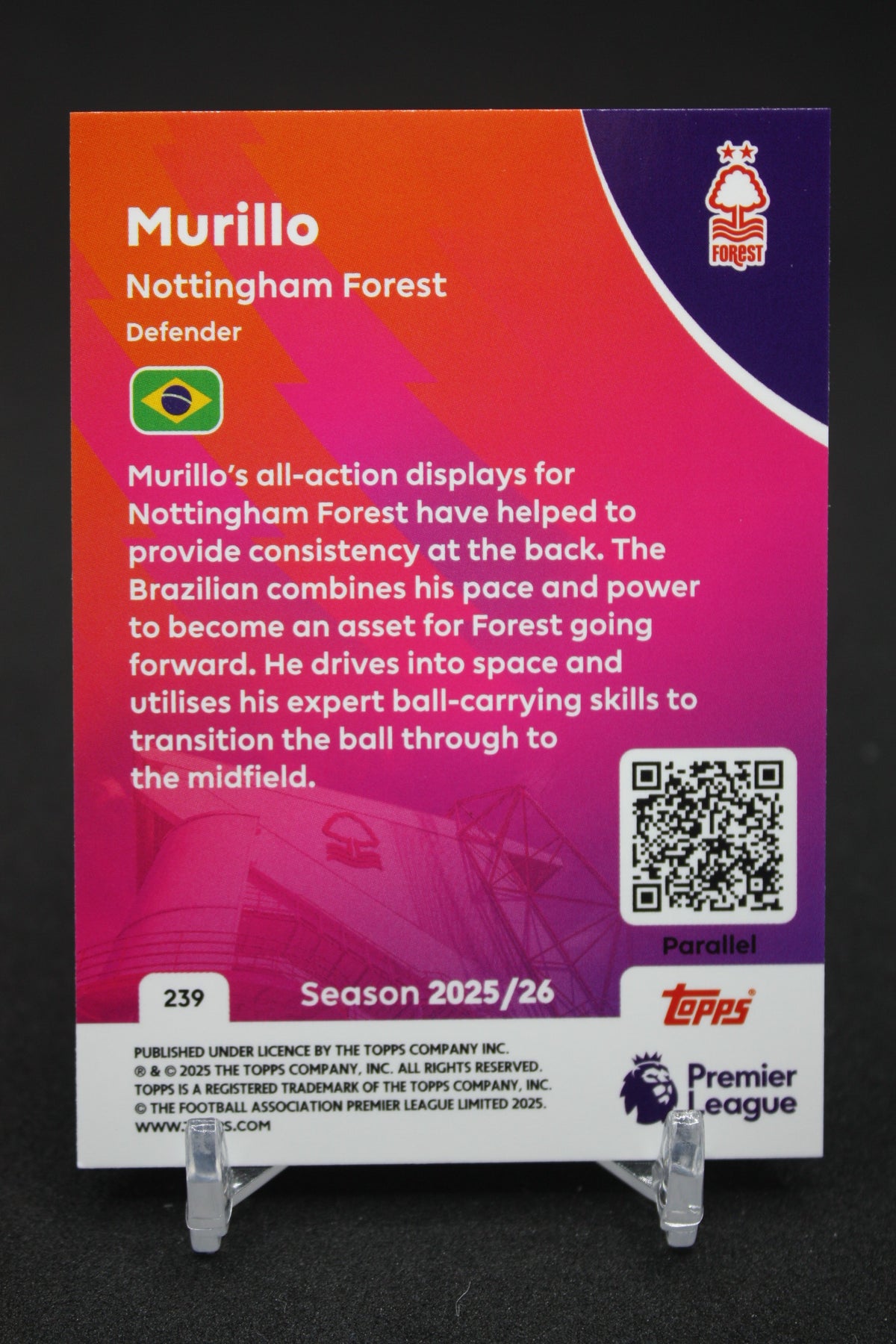 2025/26 Murillo Nottingham Forest Yellow Parallels #239