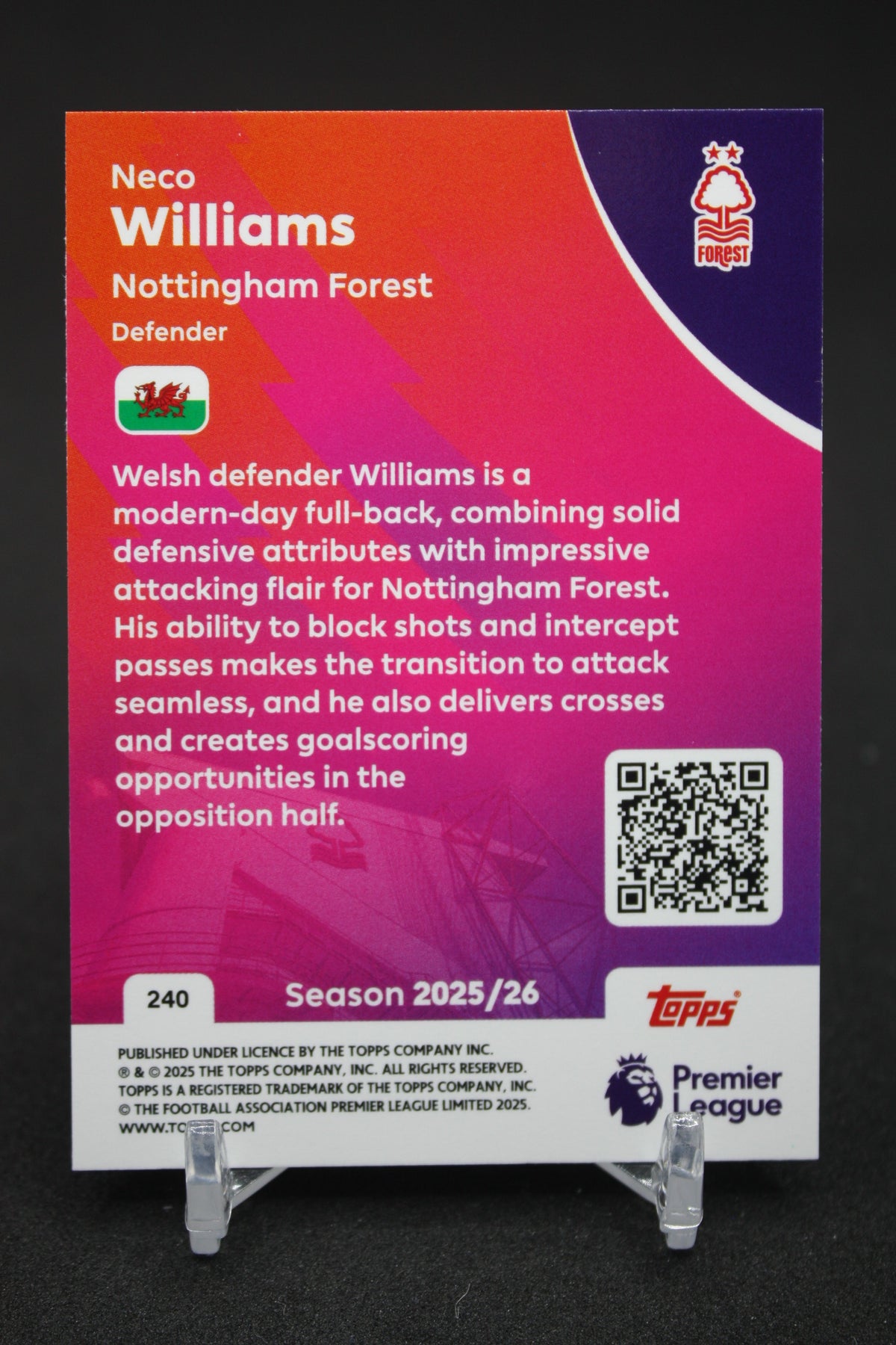 2025/26 Neco Williams Nottingham Forest #240