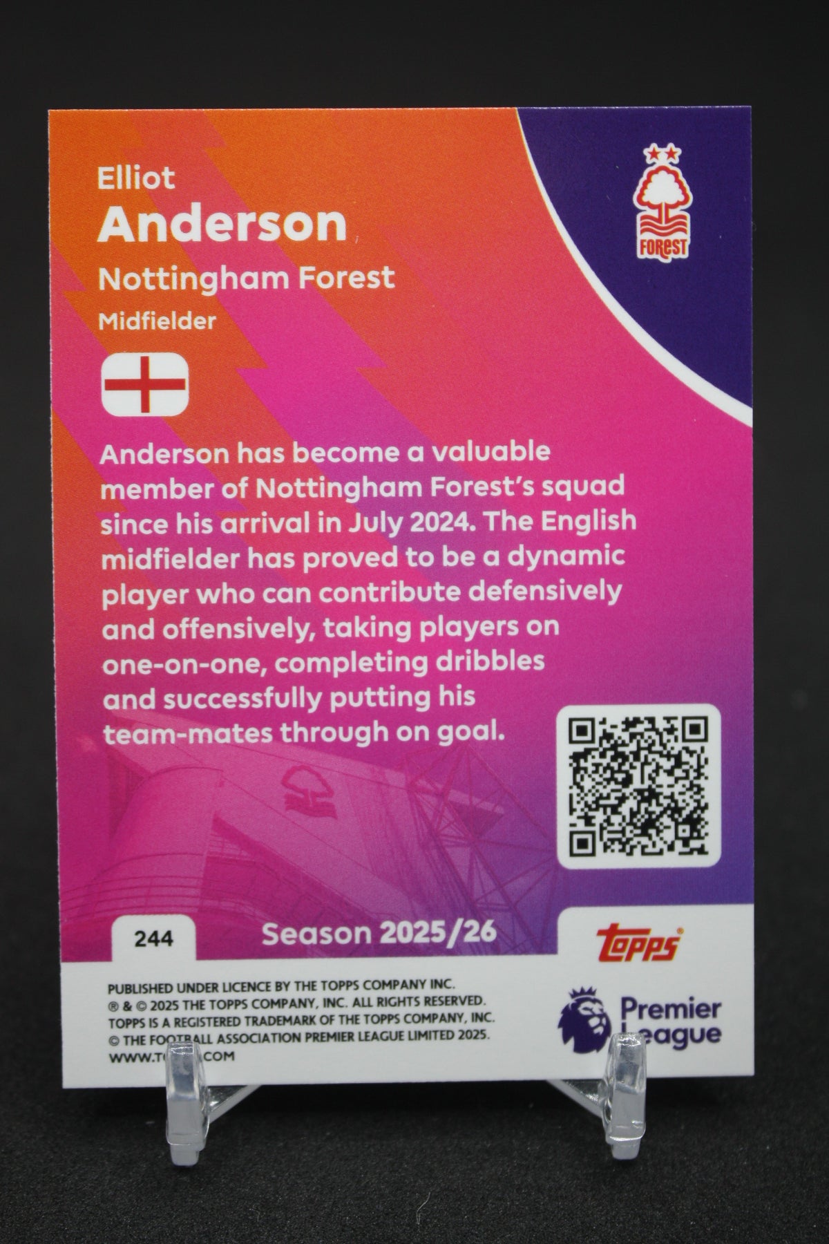 2025/26 Elliot Anderson Nottingham Forest #244