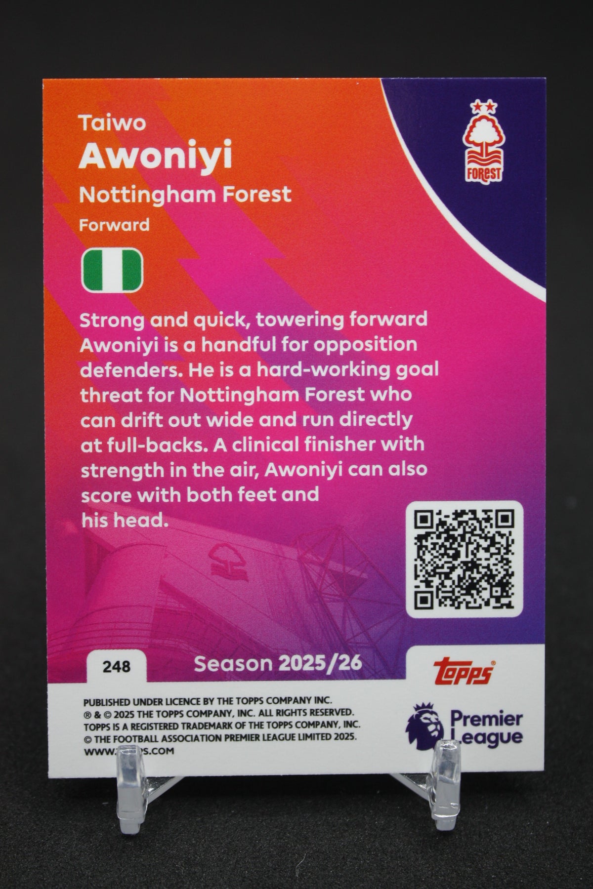 2025/26 Taiwo Awoniyi Nottingham Forest #248