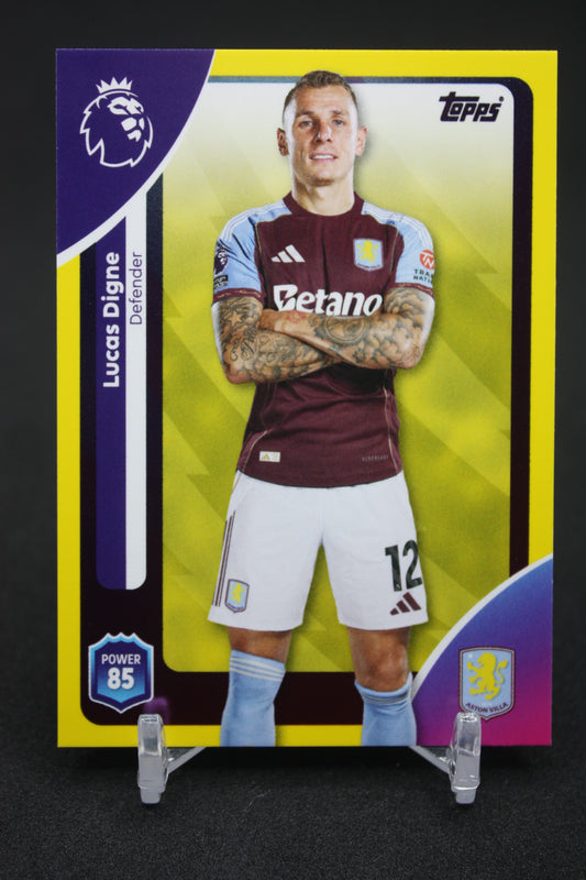 2025/26 Lucas Digne Aston Villa Yellow Parallels #24