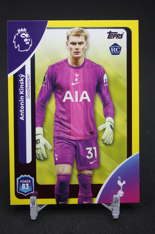 2025/26 Antonín Kinský Tottenham Hotspur RC Yellow Parallels #254