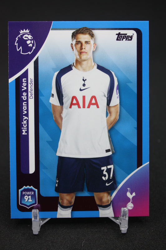 2025/26 Micky van de Ven Tottenham Hotspur Blue Parallels #256