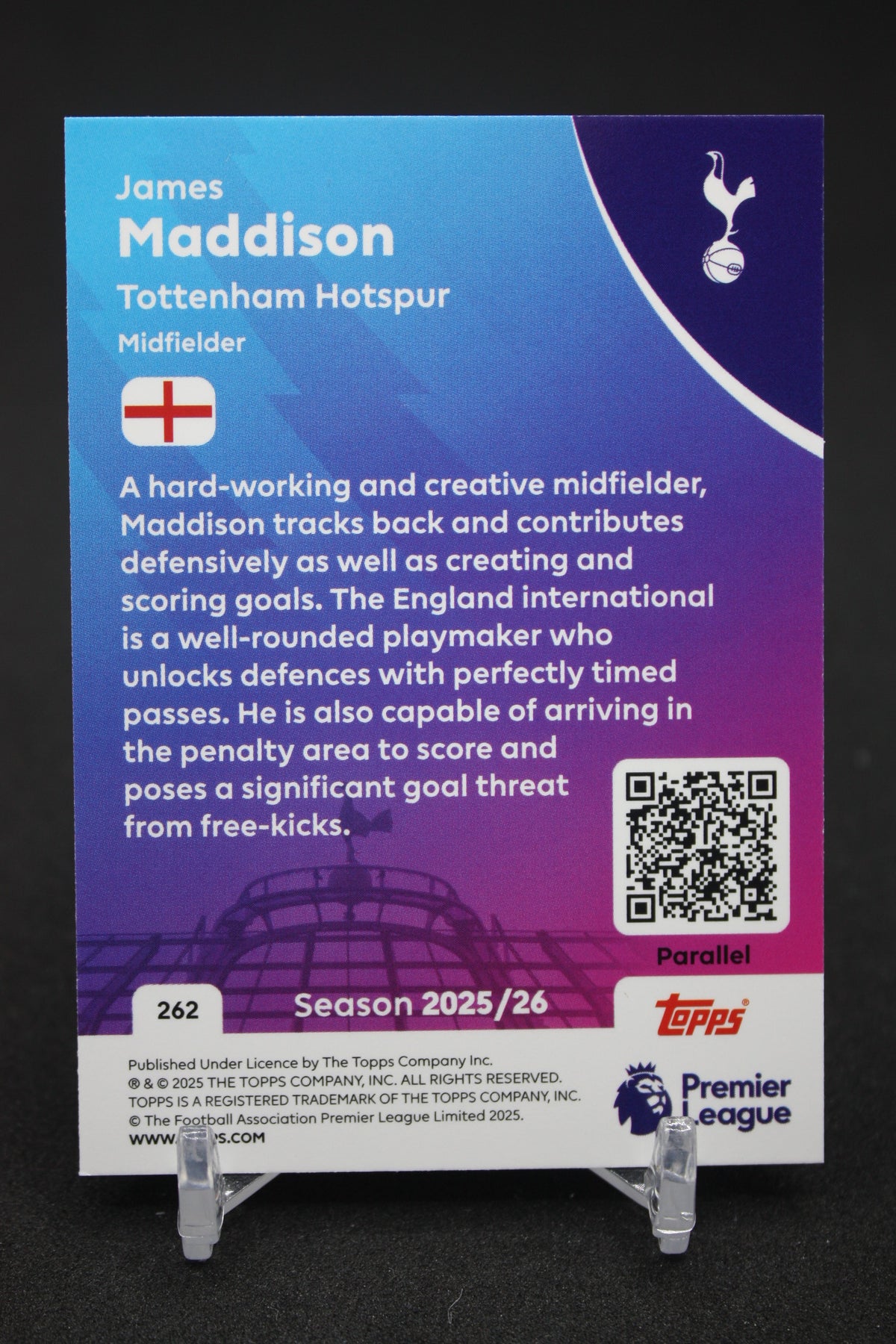 2025/26 James Maddison Tottenham Hotspur Blue Parallels #262
