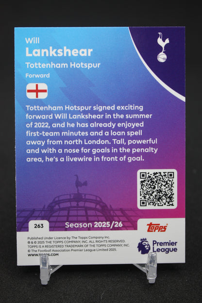2025/26 Will Lankshear Tottenham Hotspur RC #263