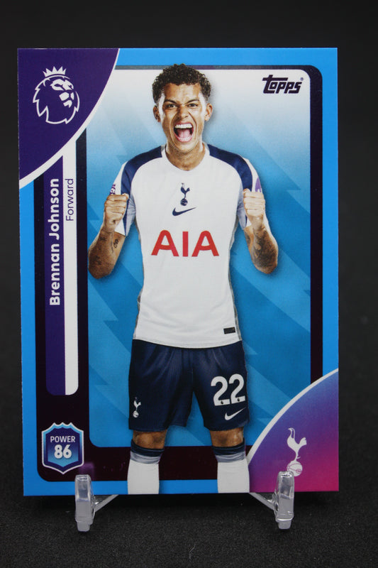 2025/26 Brennan Johnson Tottenham Hotspur Blue Parallels #265