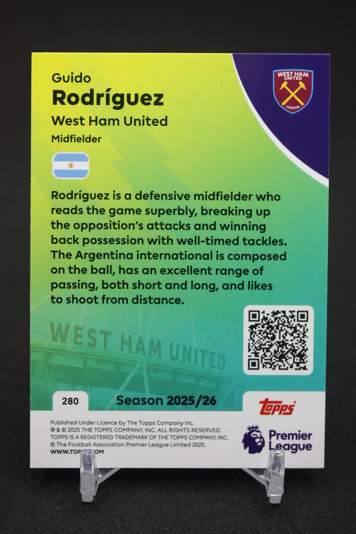 2025/26 Guido Rodríguez West Ham United #280