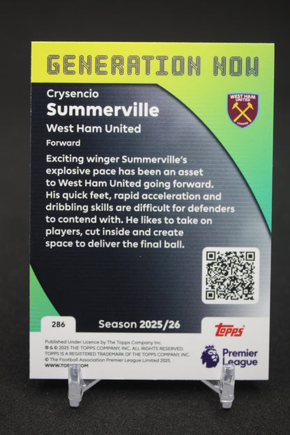 2025/26 Crysencio Summerville West Ham United Generation Now #286