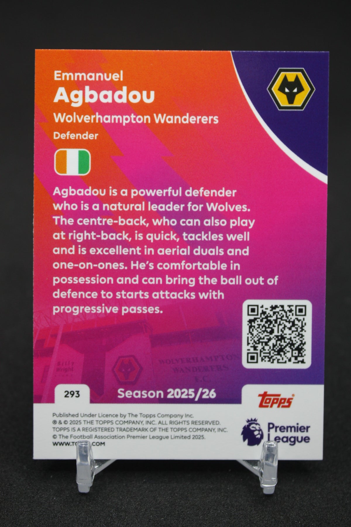 2025/26 Emmanuel Agbadou Wolverhampton #293