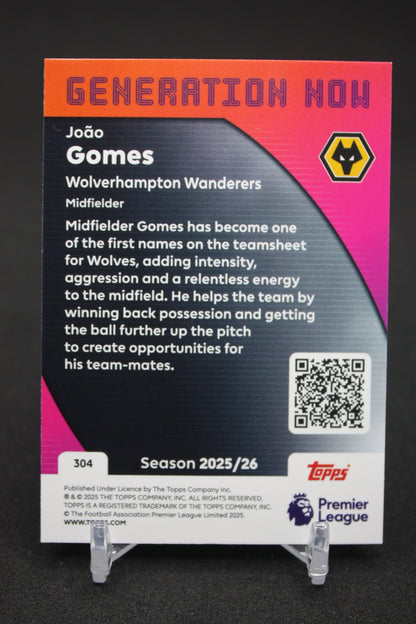 2025/26 João Gomes Wolverhampton Generation Now #304