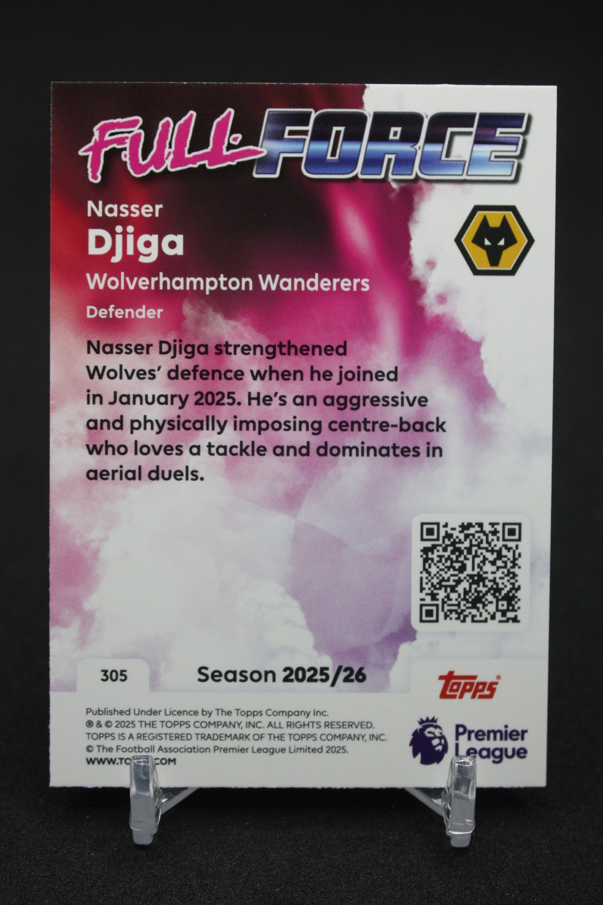2025/26 Nasser Djiga Wolverhampton Full Force #305