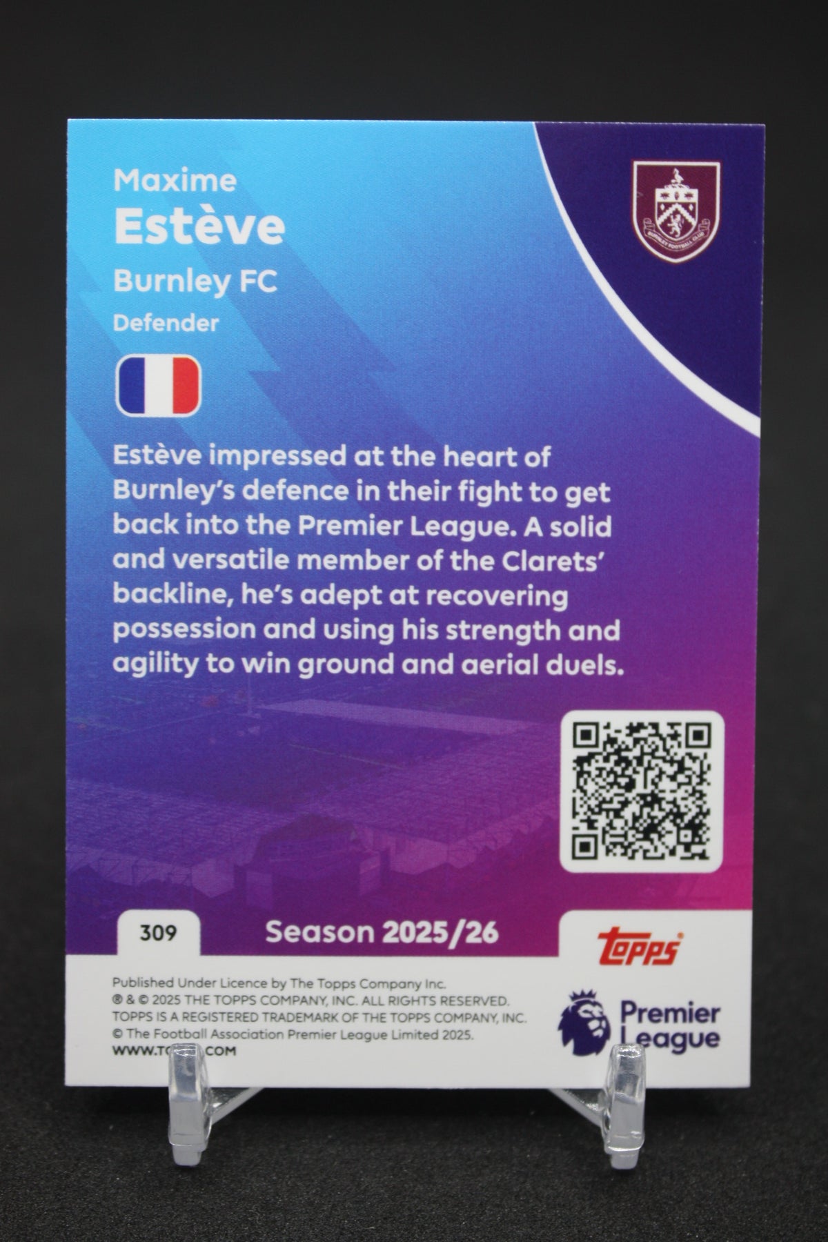 2025/26 Maxime Estève Burnley #309