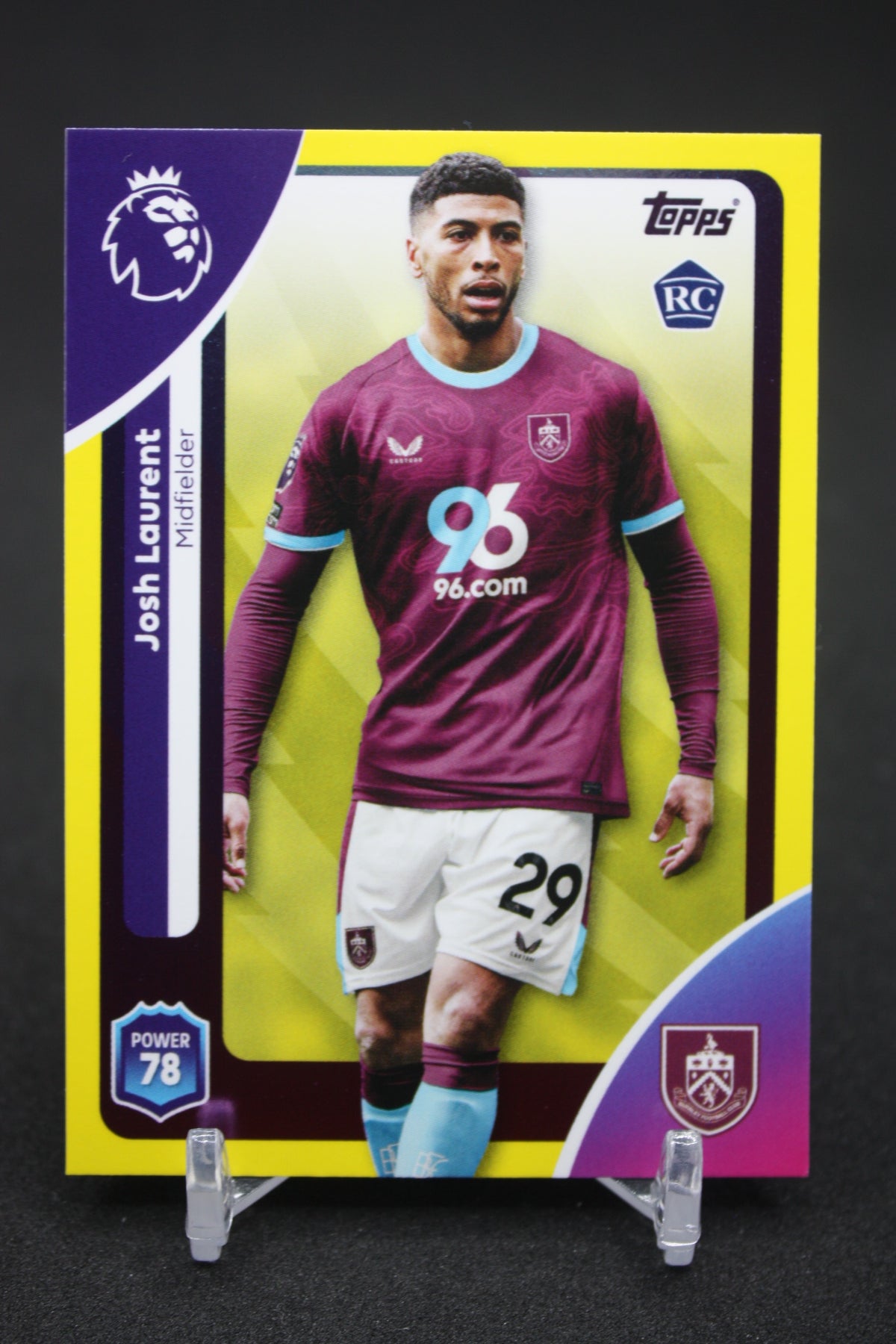 2025/26 Josh Laurent Burnley RC Yellow Parallels #313