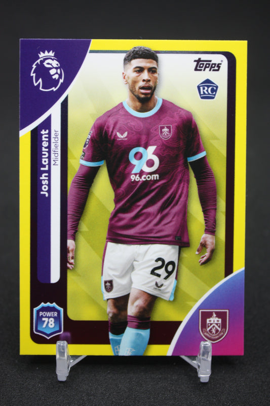 2025/26 Josh Laurent Burnley RC Yellow Parallels #313