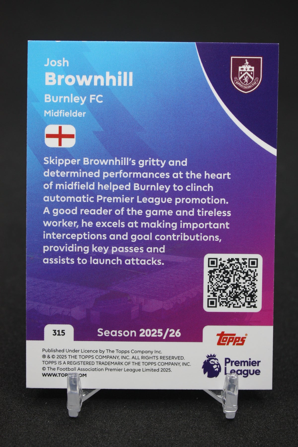 2025/26 Josh Brownhill Burnley #315