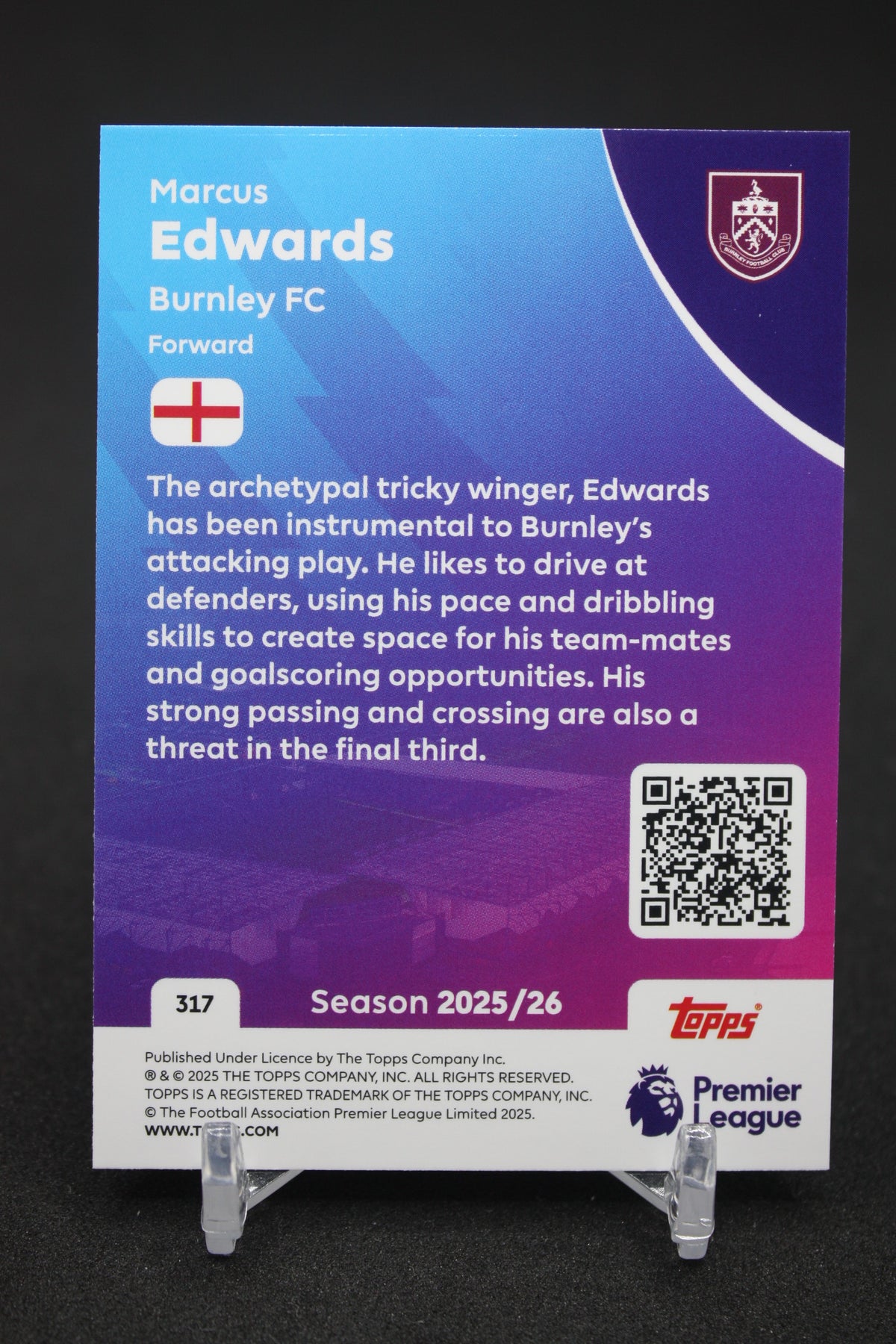 2025/26 Marcus Edwards Burnley #317