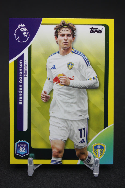 2025/26 Brenden Aaronson Leeds United Yellow Parallels #332