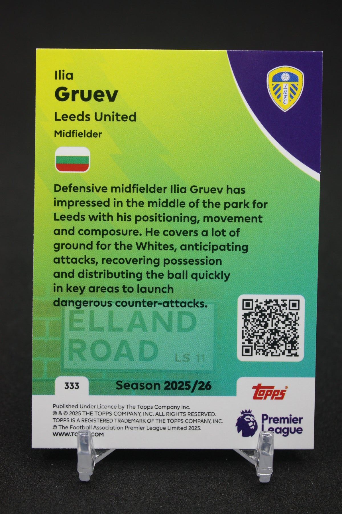 2025/26 Ilia Gruev Leeds United #333