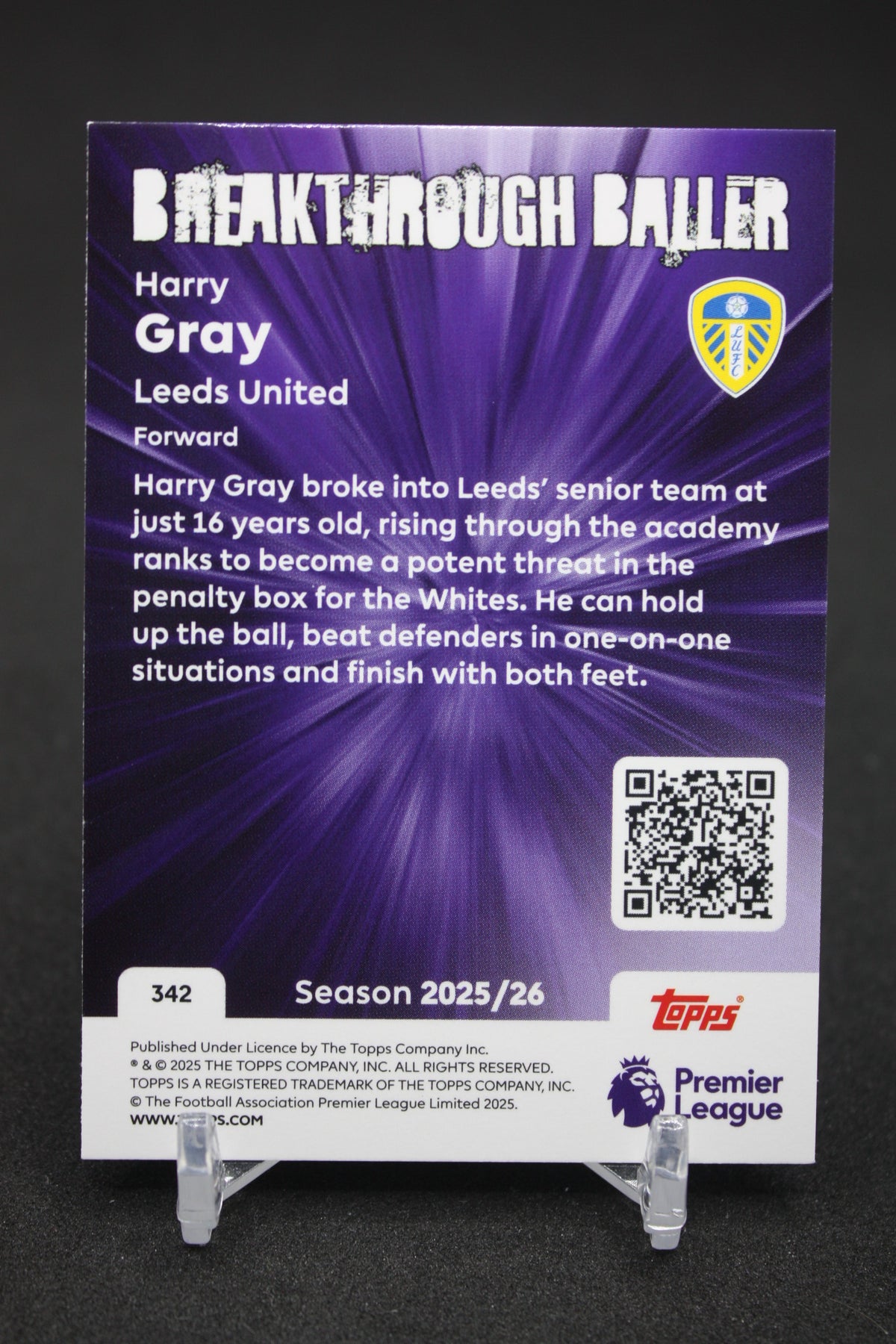 2025/26 Harry Gray Leeds United Breakthrough Baller #342