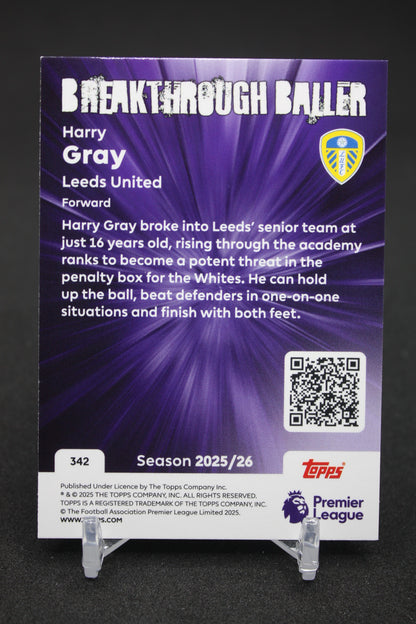 2025/26 Harry Gray Leeds United Breakthrough Baller #342