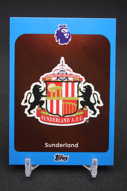 2025/26 Sunderland Team Badge Blue Parallels #343