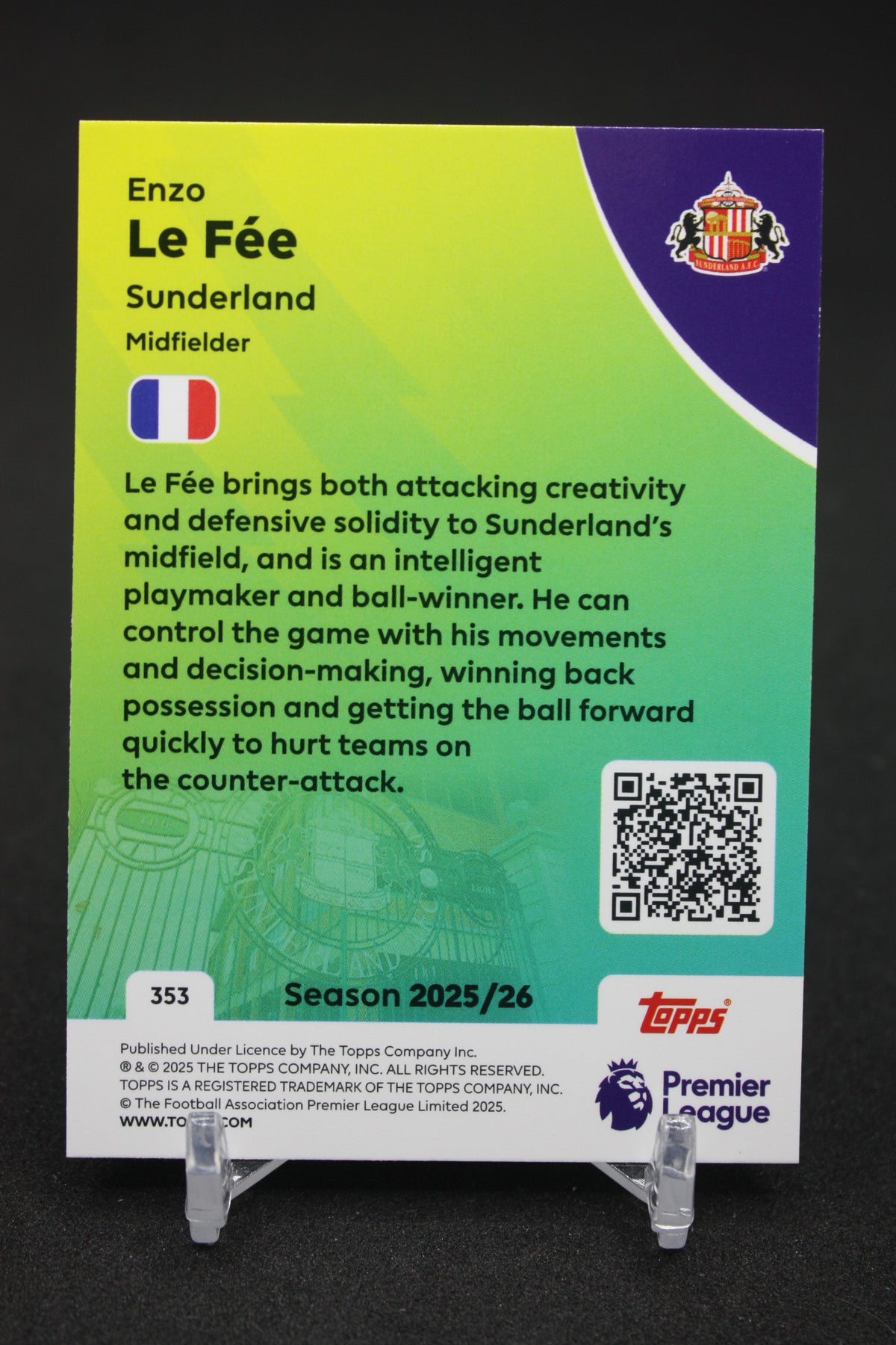 2025/26 Enzo Le Fée Sunderland #353