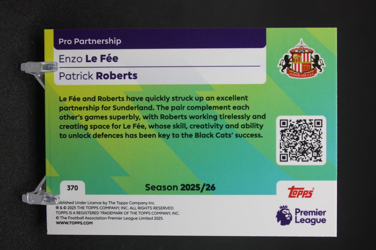 2025/26 Enzo Le Fée/Patrick Roberts Sunderland Pro Partnership #370
