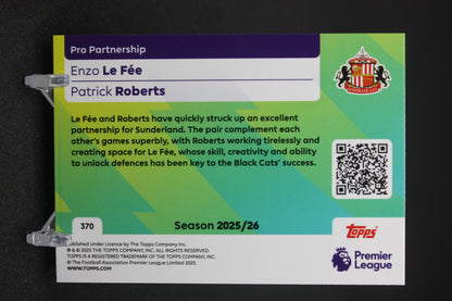 2025/26 Enzo Le Fée/Patrick Roberts Sunderland Pro Partnership #370