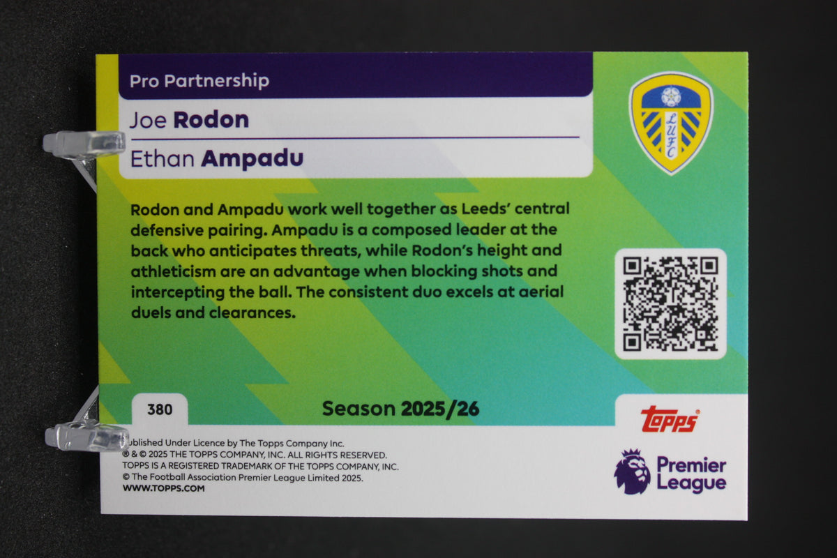 2025/26 Joe Rodon/Ethan Ampadu Leeds United Pro Partnership #380