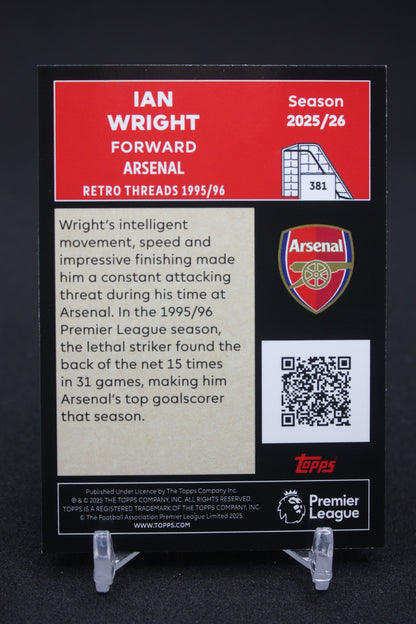 2025/26 Ian Wright Arsenal Retro Threads #381